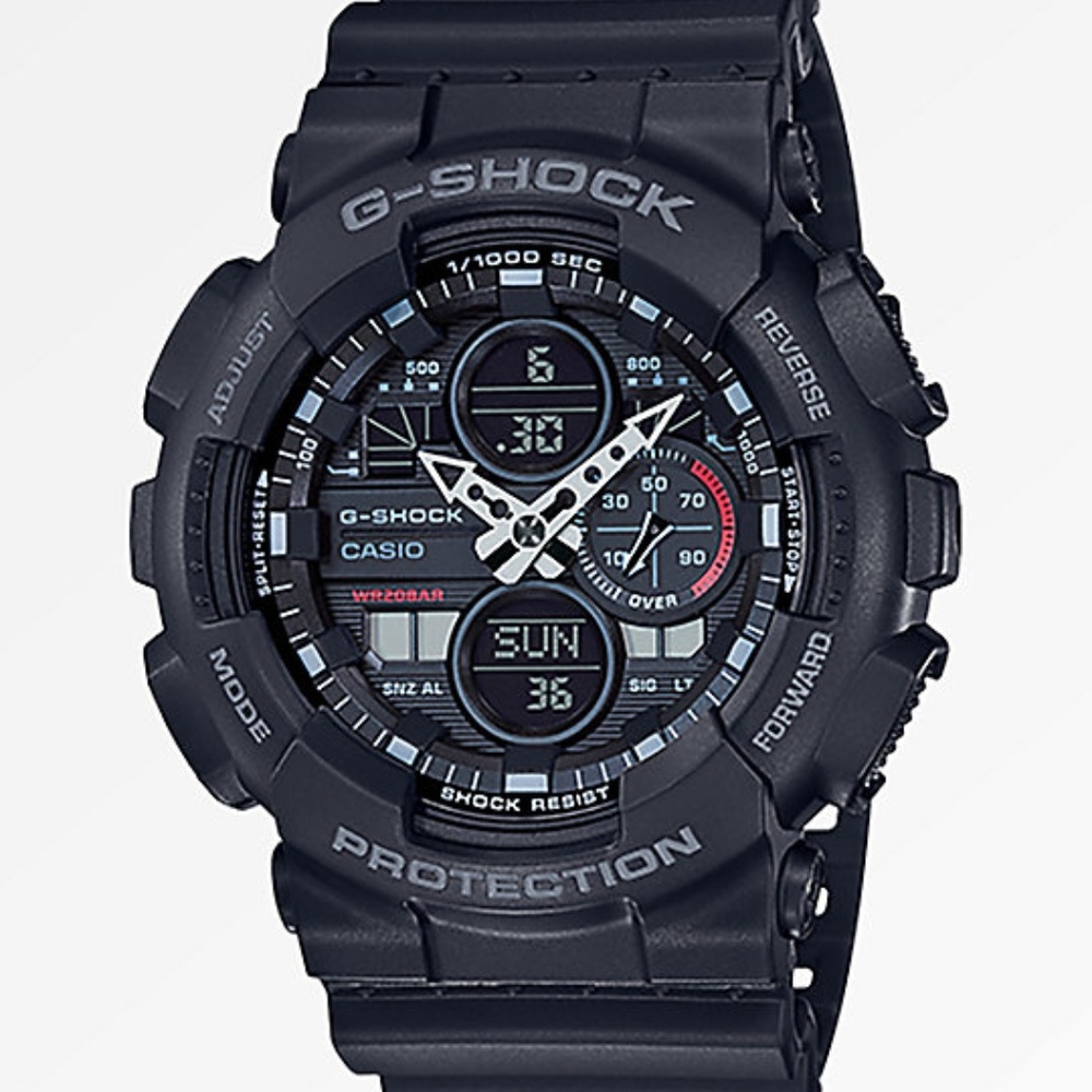 G-Shock GA140-1A1 Black-Gray Analog Digital Watch